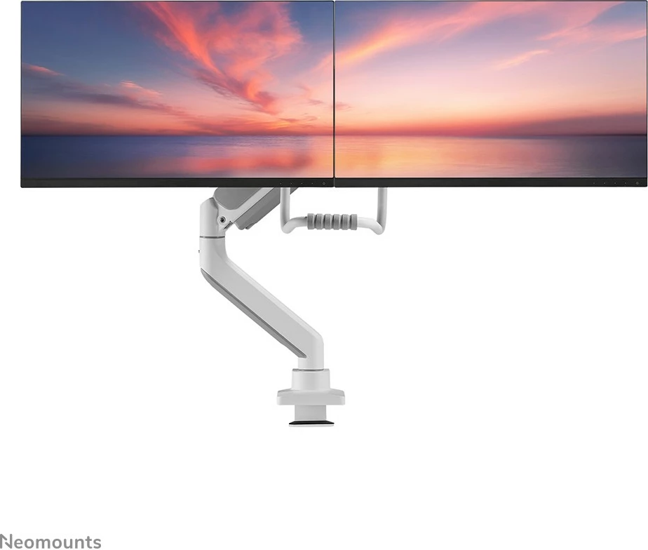 Nosilec za monitor za mizo Neomounts, s sponko/čepom, 8 kg, 43,2 cm (17"), 81,3 cm (32"), 100 x 100 mm, bel