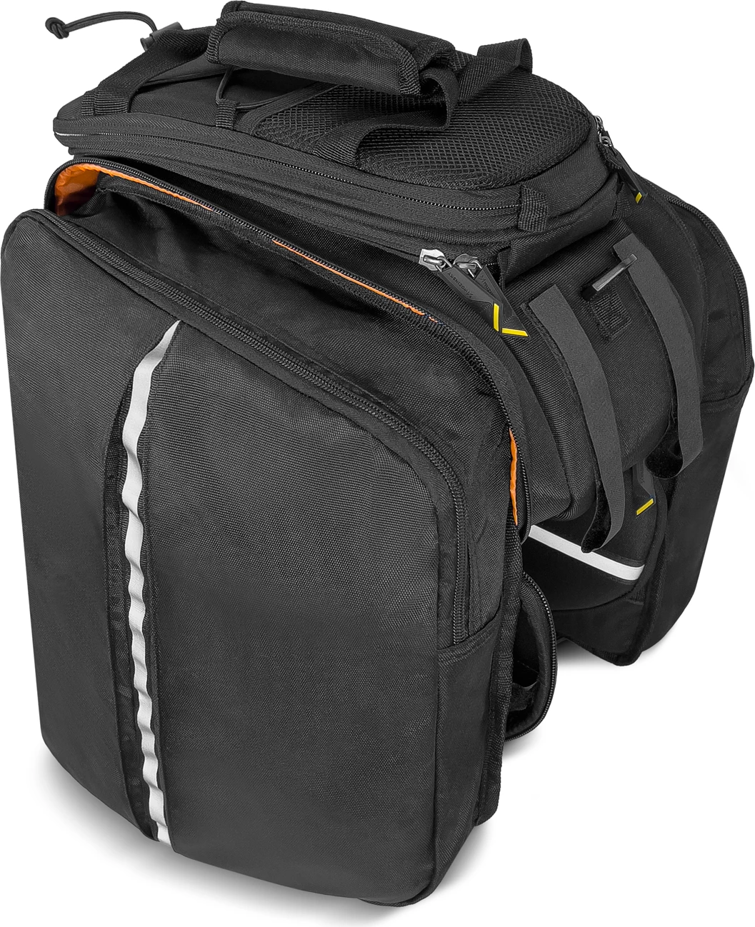 Torba za kolo Wozinsky WBB19BK, 35 L, z dežnim pokrivalom, črna