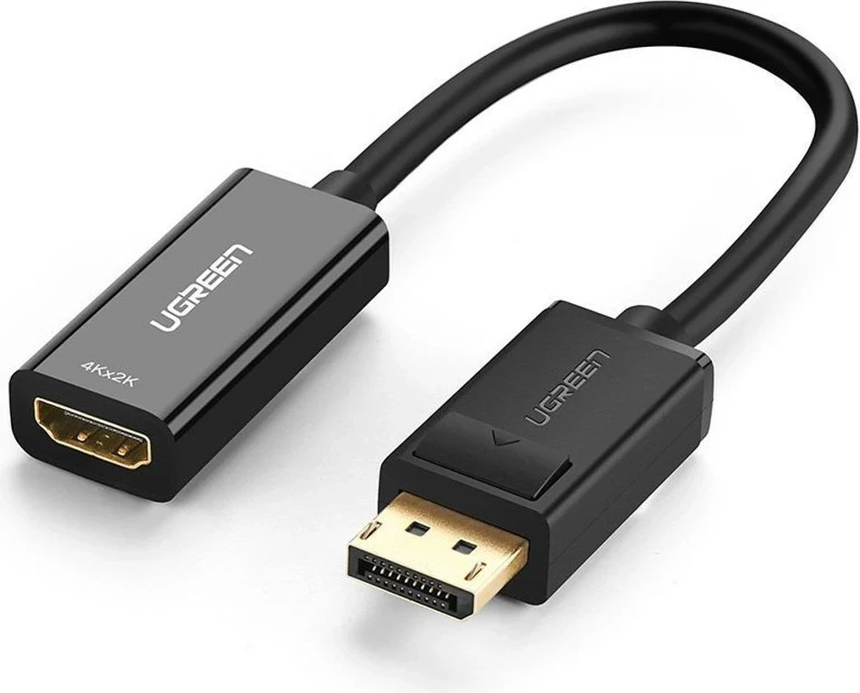 Video adapter DisplayPort v HDMI UGREEN 40362, 0,25 m, črn