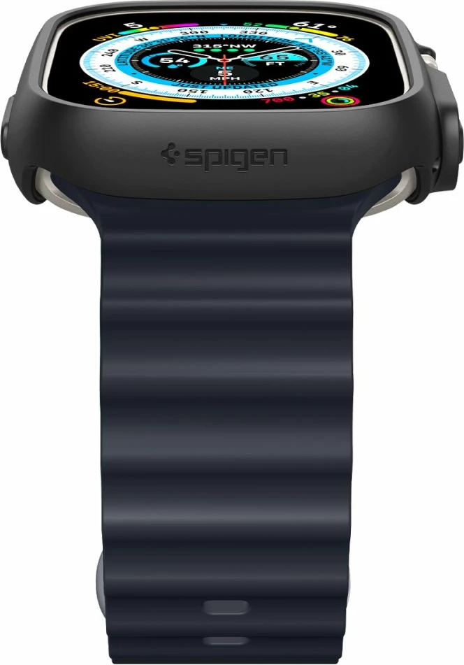 Ovitek za Apple Watch Ultra 49 mm Spigen Thin Fit, črn