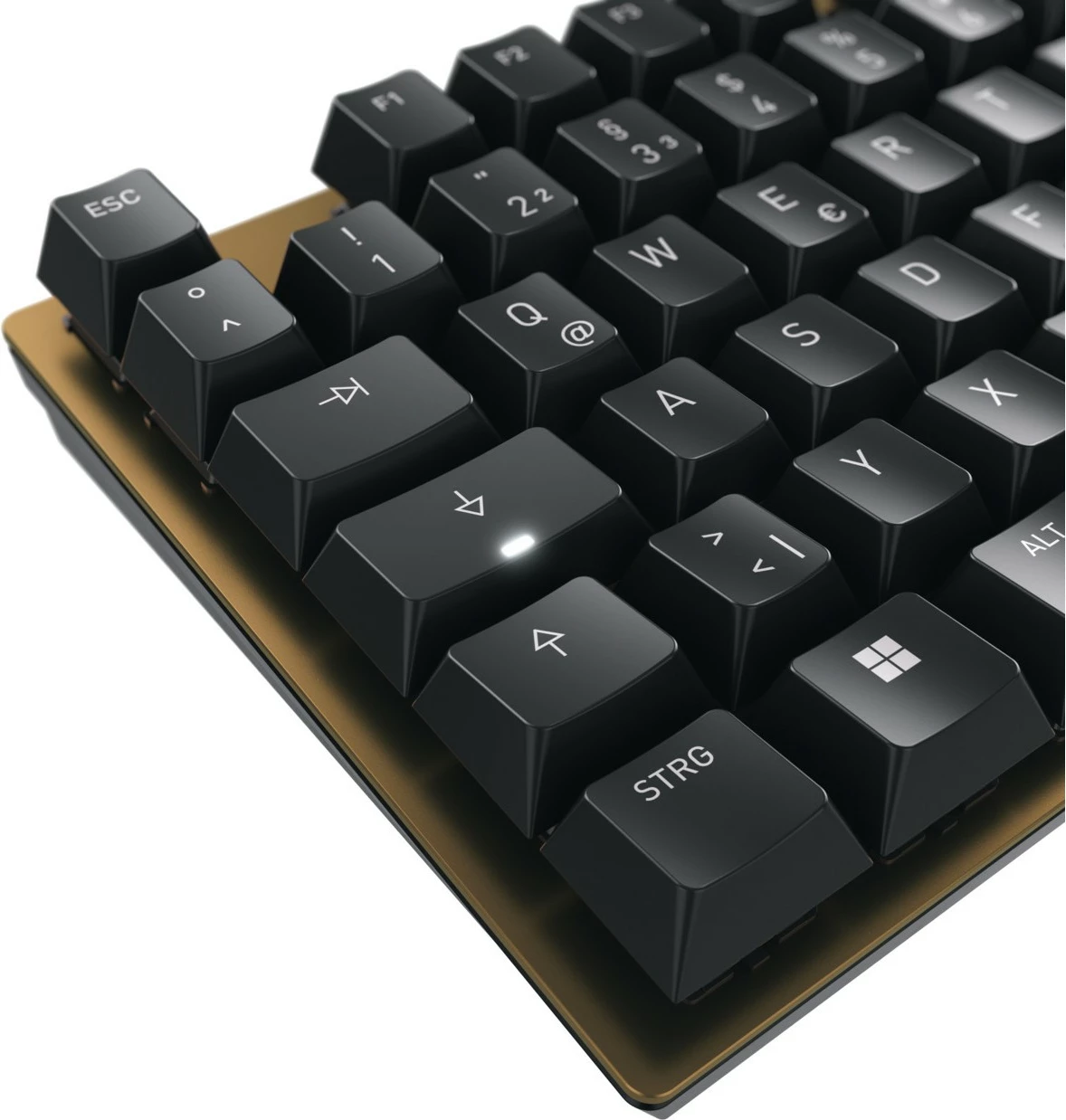 Mehančna tipkovnica CHERRY KC 200 MX, USB, QWERTZ, črna, bronasta
