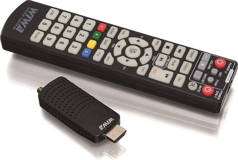 Tuner DVB-T/T2 H.265 MINI LED, WIWA, črn