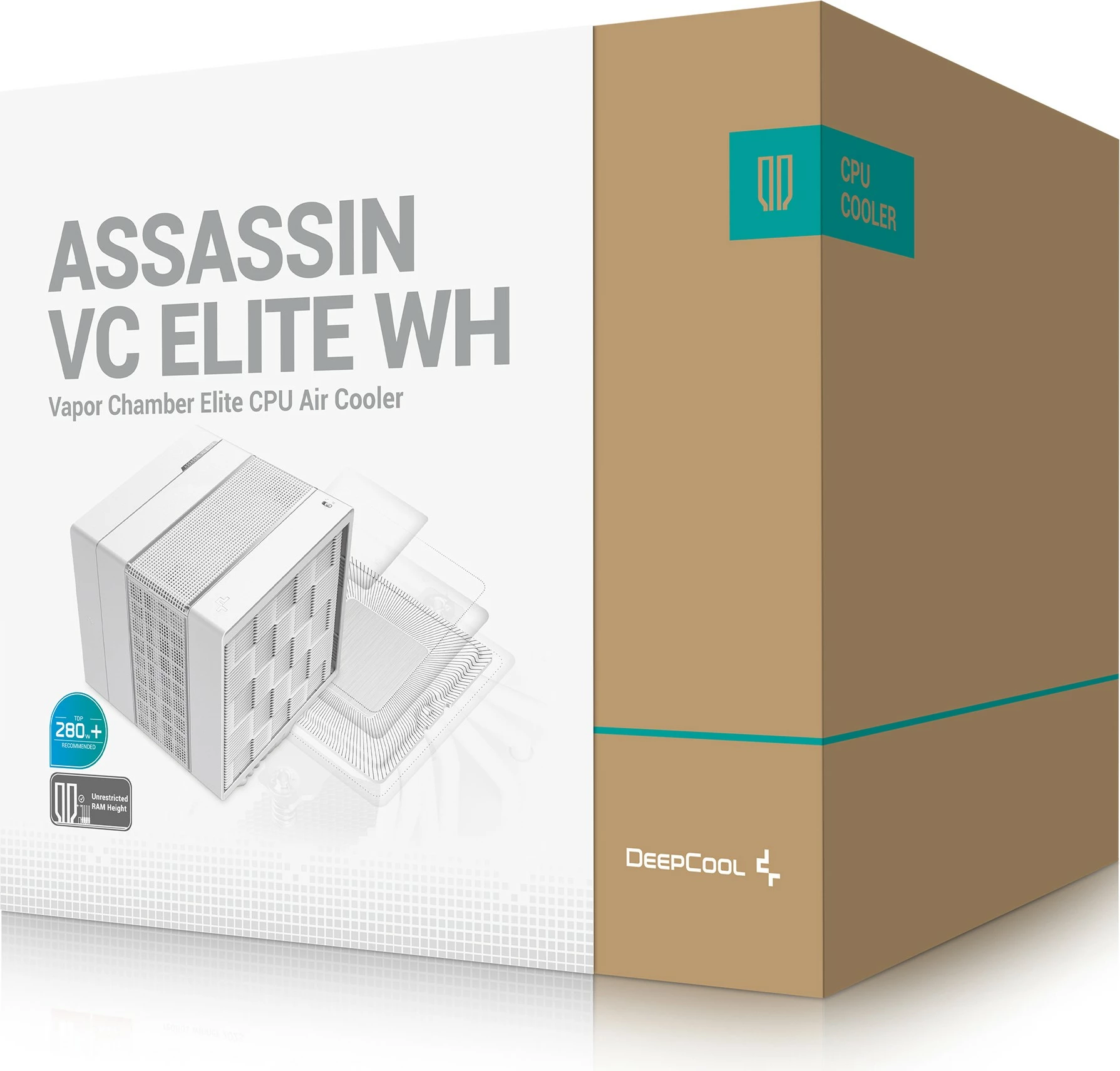 Procesorski hladilnik Deepcool ASSASSIN VC ELITE, 2 ventilatorja, 300 W TDP, bel