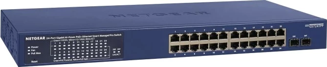 Upravljen switch NETGEAR GS724TP-300EUS, Gigabit Ethernet, PoE, modra