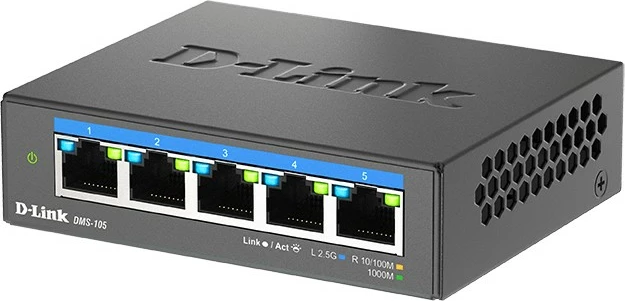5-portni 2.5G Multi-Gigabit preklopnik D-Link DMS-105, črn
