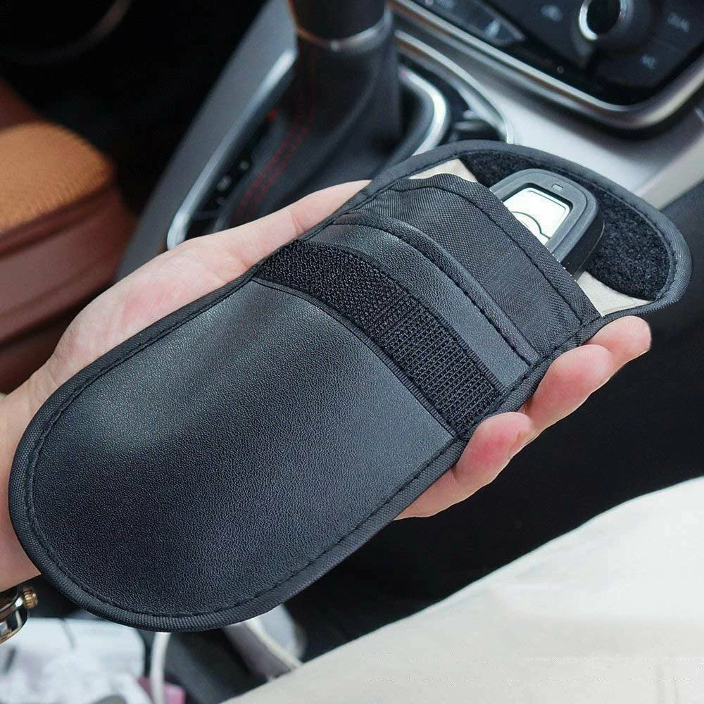 Zaščitni ovitek proti kraji za avtomobilske ključe Hurtel, Faraday škatla, 14x10 cm, črn