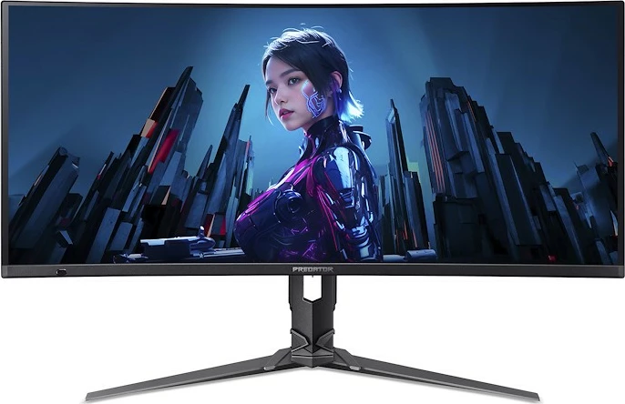 UltraWide Quad HD 34" QD-OLED monitor, Acer Predator UM.CXXEE.501, črn
