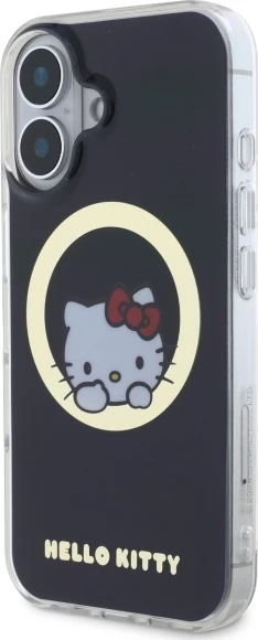 Ovitek IML Sweet Kitty Hello Kitty, MagSafe, za iPhone 16, črn