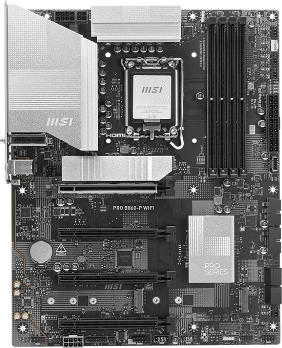 Matična plošča MSI PRO B860-P WIFI, Intel B860, LGA 1851, ATX, črna