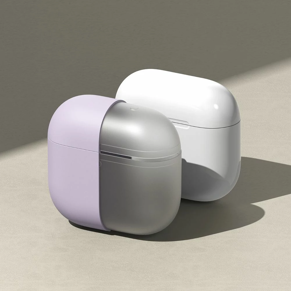 Silikonska zaščita Ringke za Apple AirPods 4, črna, s karabinom