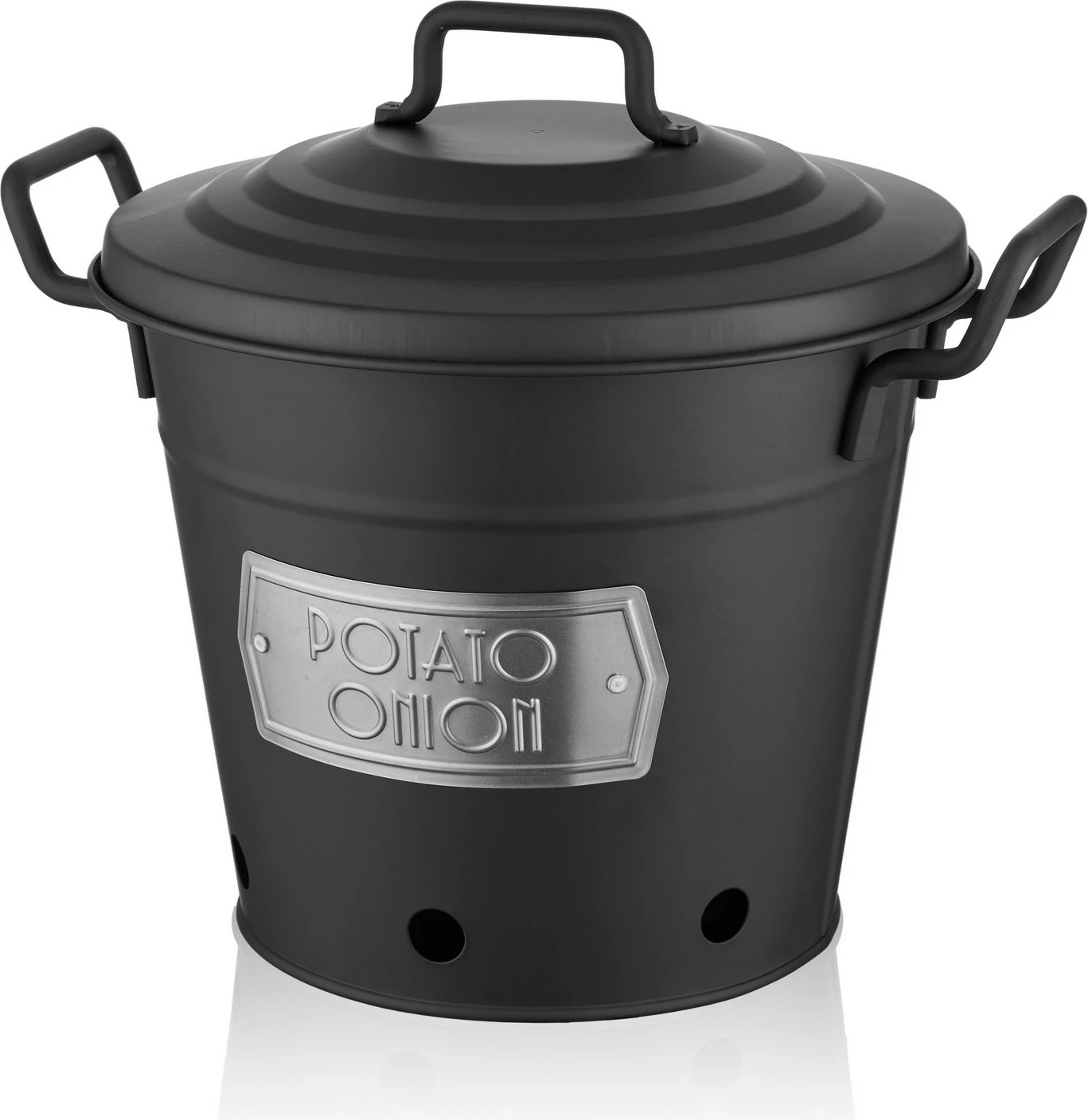 Galvanizirano vedro, črno Aberto Design MGL0039, 35 x 29 x 38 cm