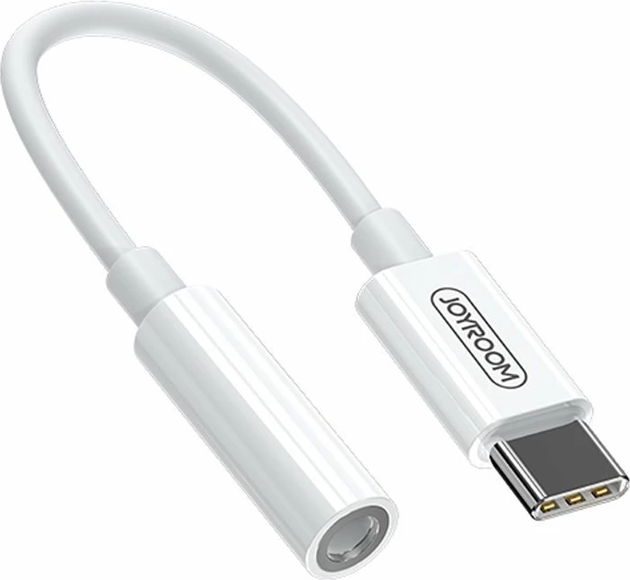 Audio adapter mini jack 3,5 mm (ženski) na USB-C (moški), bel Joyroom SH-C1