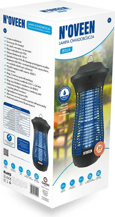 Protiinsektna svetilka NOVEEN IKN24 IP24, 24W, črna