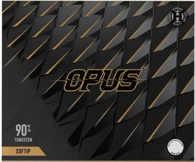Softip puščice, Harrows Opus 90% tungsten, črne, uniseks