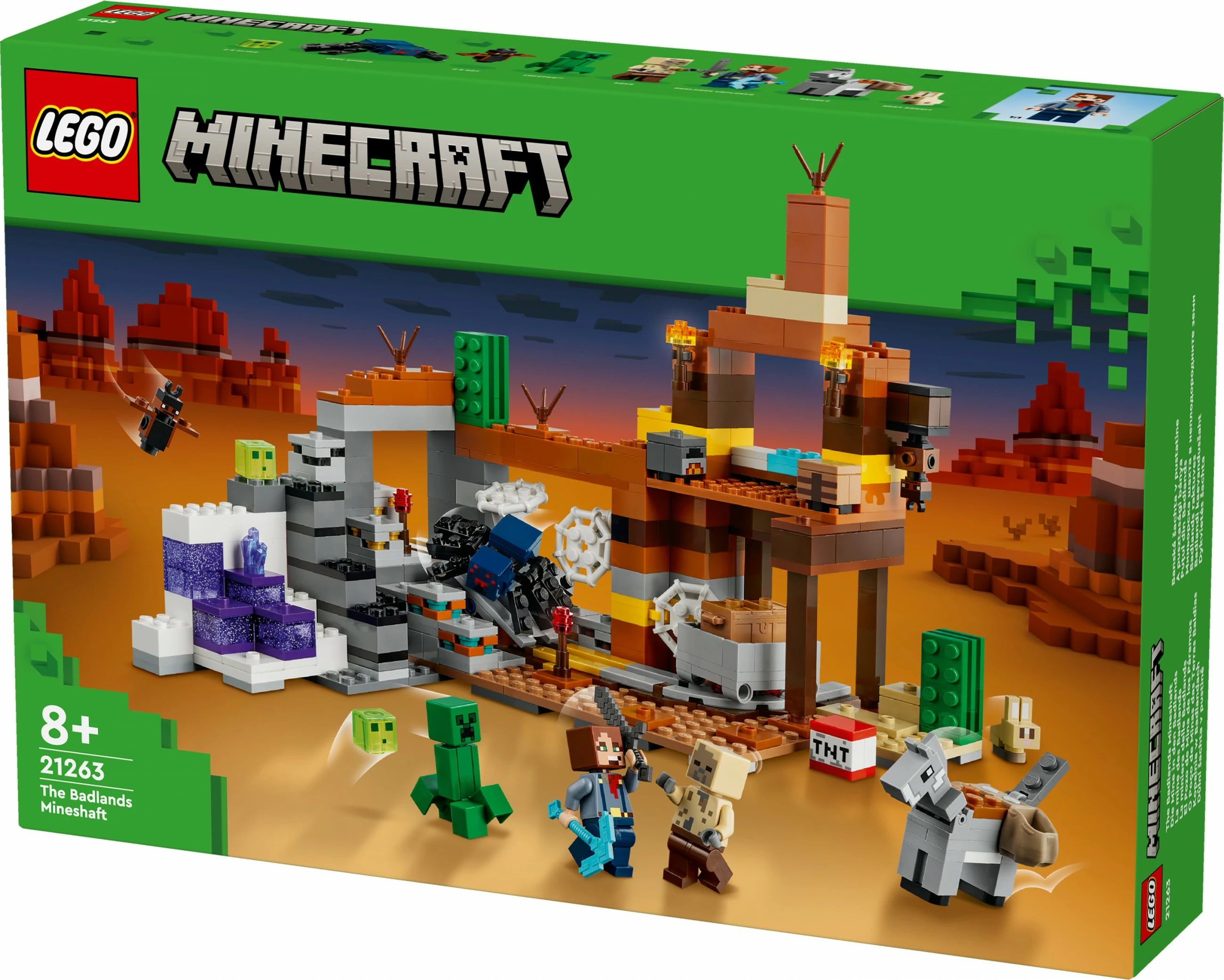 Gradbeni set LEGO Minecraft 21263 The Badlands Mineshaft, večbarven