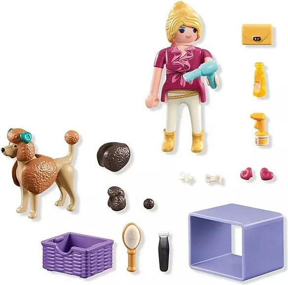Igralni set za nego pudlja z figuricami in dodatki, Playmobil My Life 71747