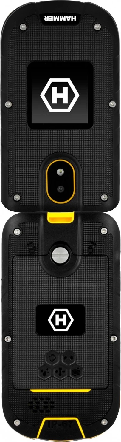 Zložljivi mobilni telefon myPhone Hammer BOW LTE, Dual SIM, črn