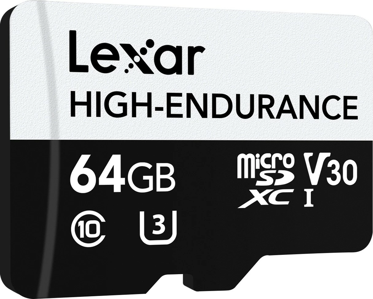 Visokozmogljiva kartica microSD Lexar High Endurance 64GB, SDXC, UHS-I, V30