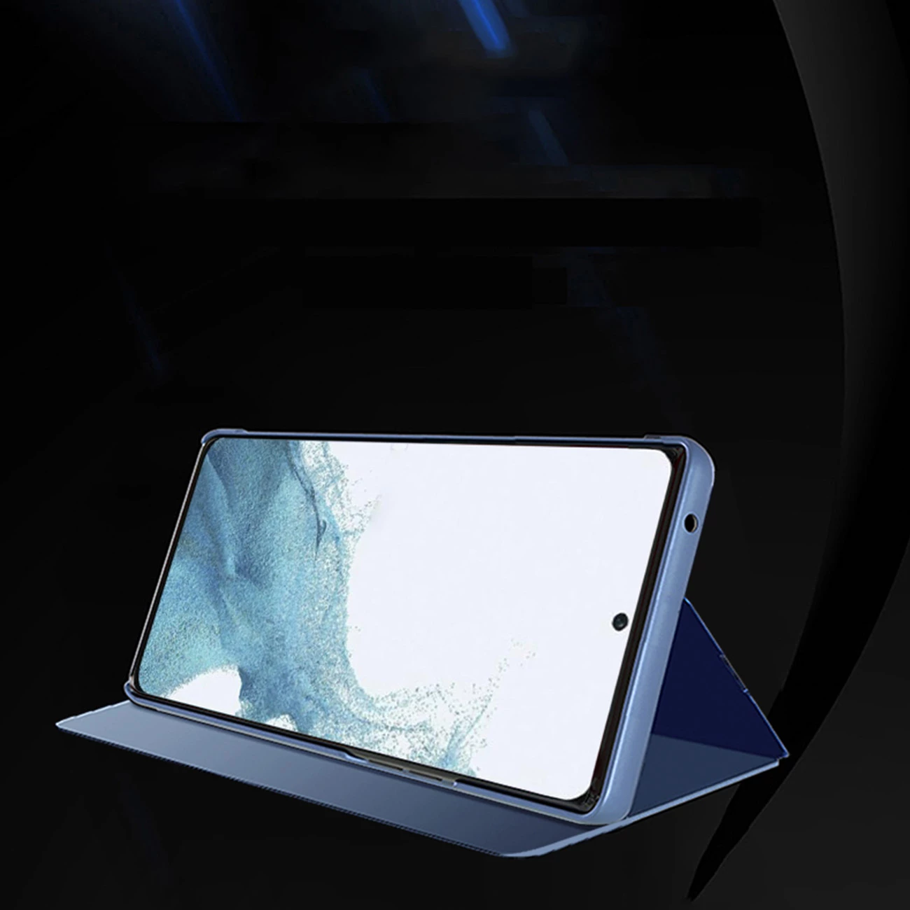 Ovitek za telefon Clear View z zaščitnim pokrovom, modra — Hurtel za Samsung Galaxy A24 4G