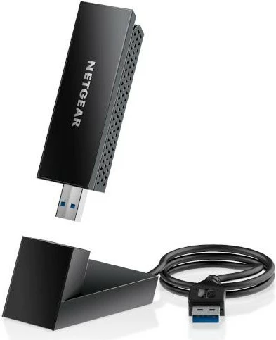 Wi‑Fi 6E USB adapter NETGEAR A8000, 1200 Mbit/s, črn