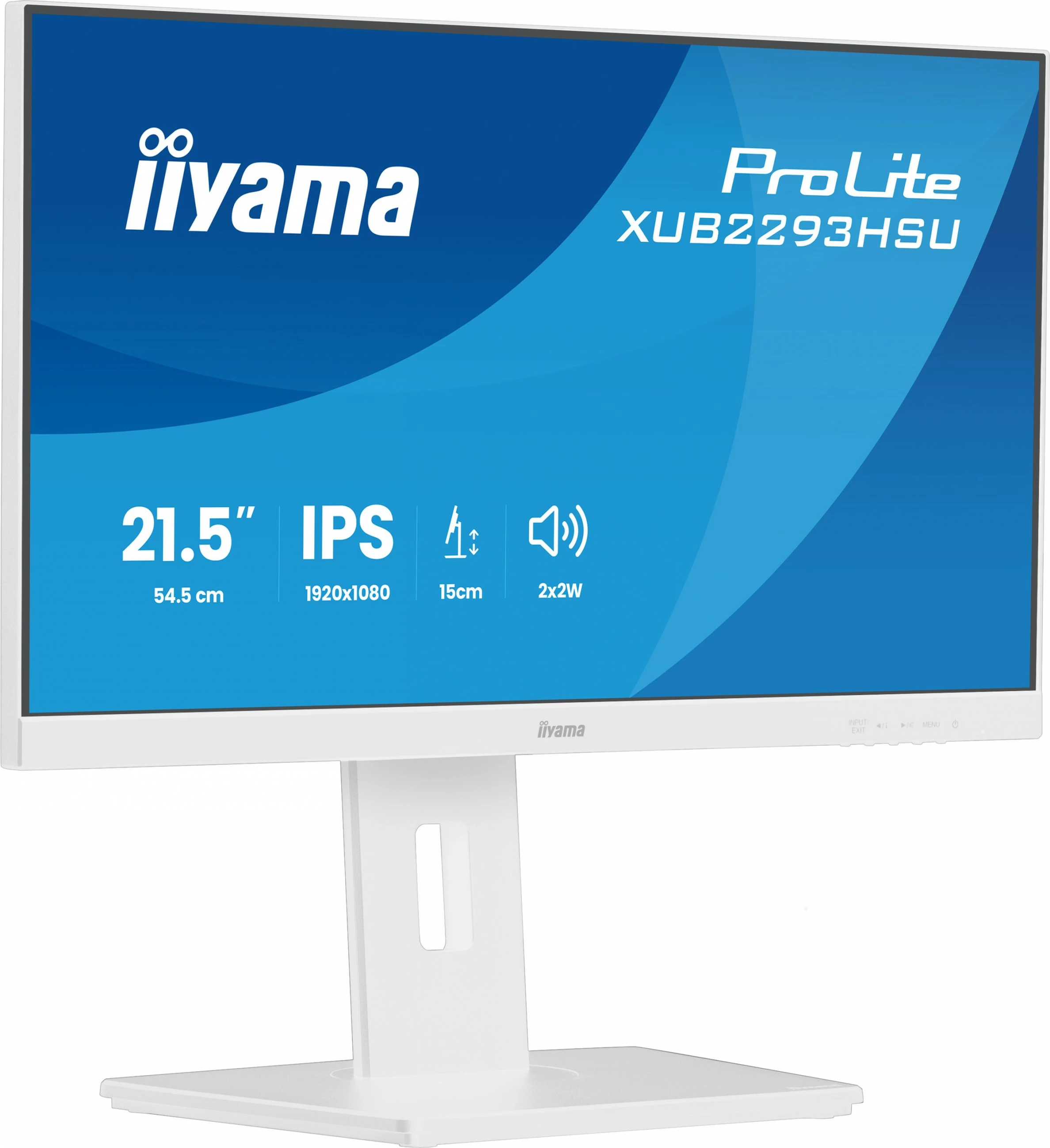 Monitor 21,5'', IPS, Full HD, HDMI+DP+2xUSB, bel, iiyama ProLite XUB2293HSU-W7
