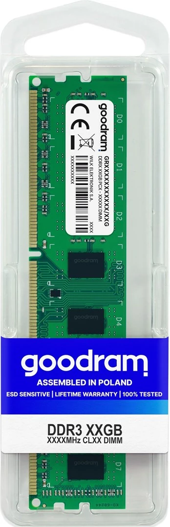 RAM memorija Goodram, 8GB DDR3, 1.3 GHz