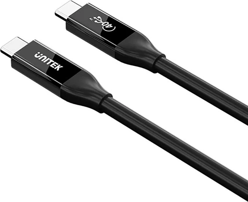 Kabel USB-C 4.0, 100 W, 40 Gbps, 8K, 2 m, črn Unitek