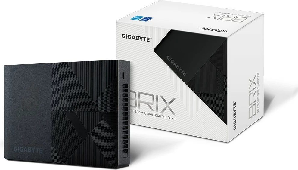 Računalniško ohišje mini-PC Gigabyte BRIX GB-BNIP-N200, Raptor Lake N, črn