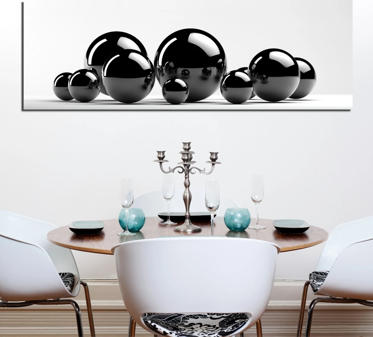 Dekorativna slika na platnu, črno-bela FH7198.02, 80x3x30 cm