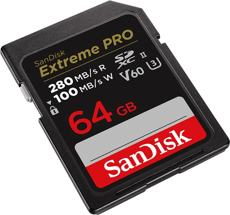 Kartica pomnilnika 64 GB SDXC UHS-II Class 10, SanDisk, črna