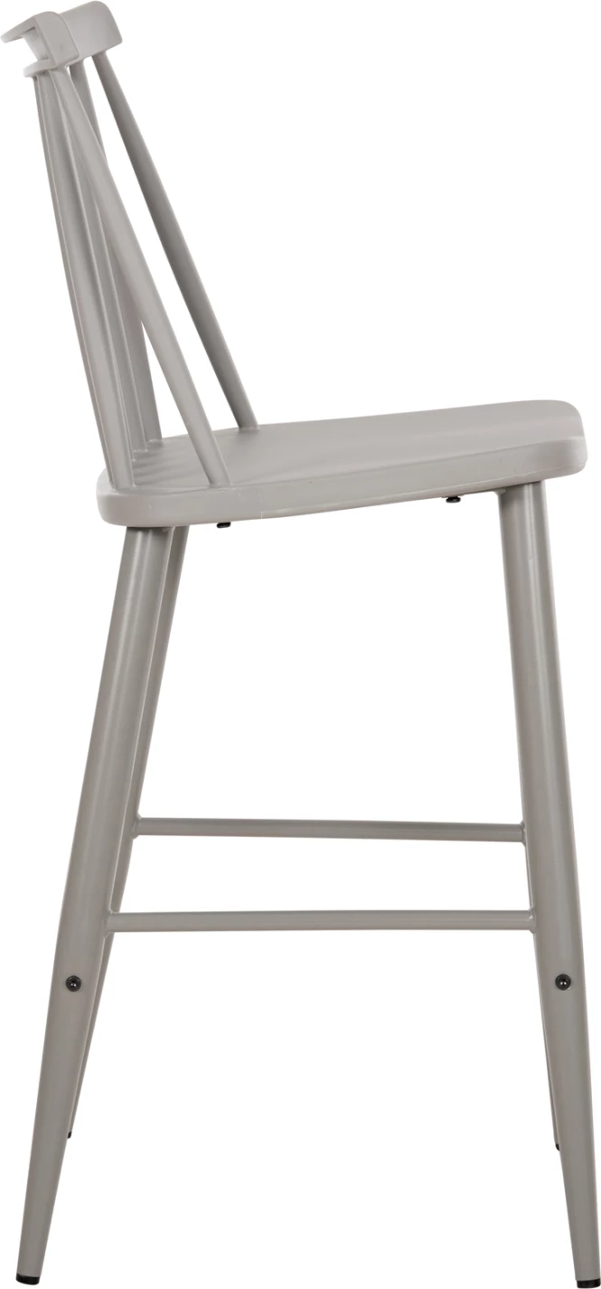 Barski stol srednje višine VANESSA FH9300.20 polipropilen & kovina-siv 45,5x46x97Hcm, set 2 kosov