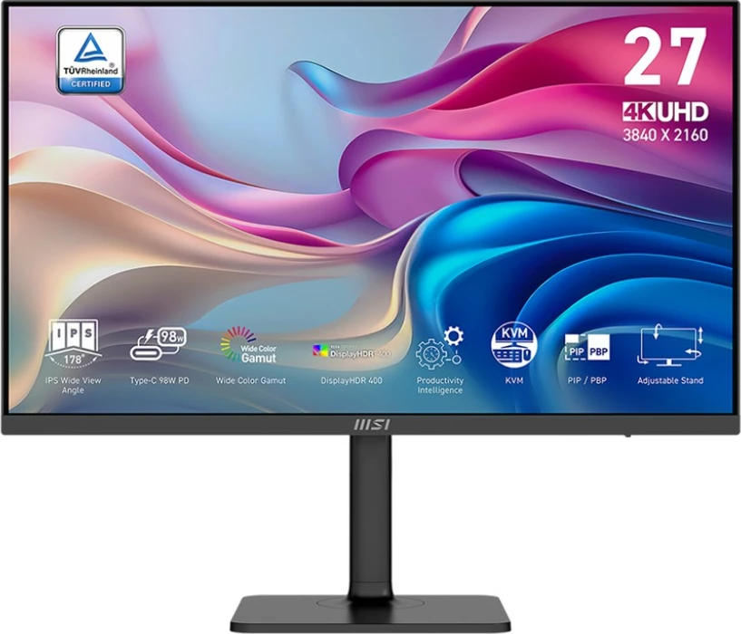 27-palčni IPS 4K UHD monitor, 60Hz, 4ms — MSI Modern MD272UPHGDE