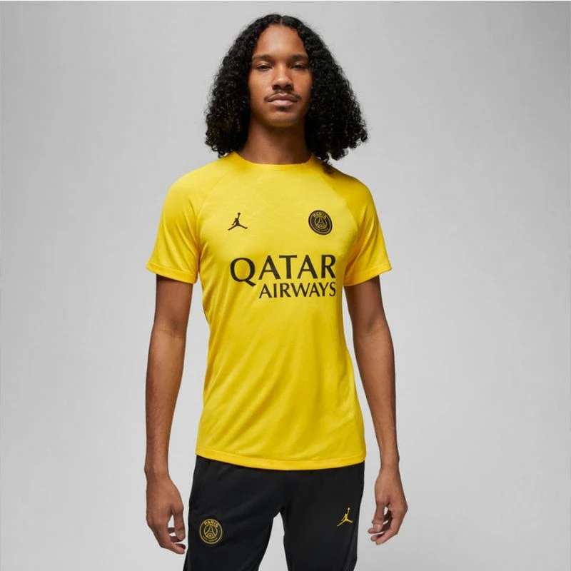 Nogometni dres za moške, rumen, Nike PSG DF Academy Pro SS Top DR4906 720