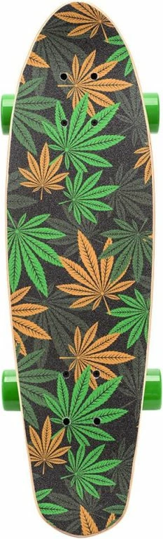 Kruzing skateboard za moške in otroke Meteor, rjava in zelena