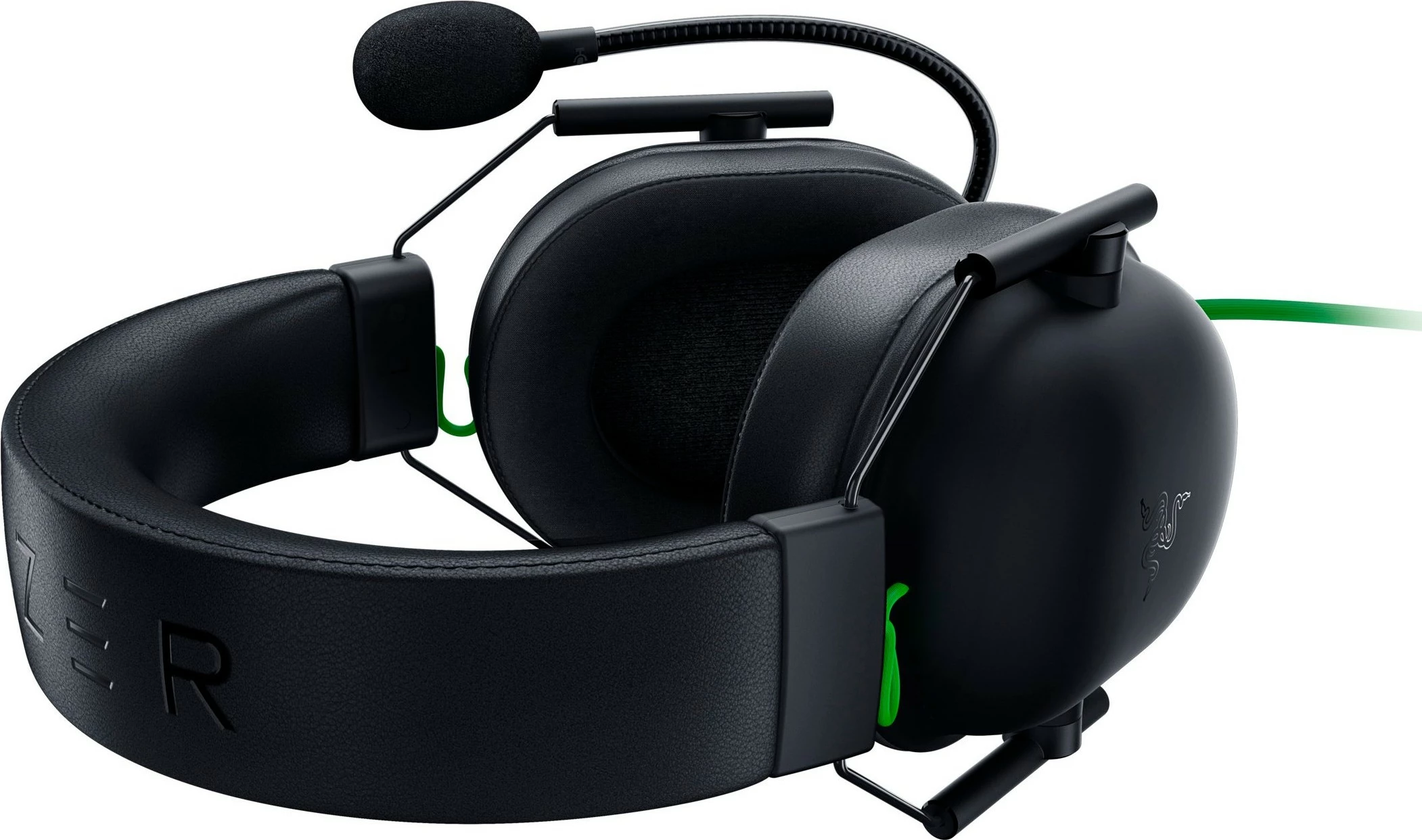 Gaming slušalke Razer Blackshark V2 X, žične, 12 - 28000 Hz, 270 g, črno-zeleno