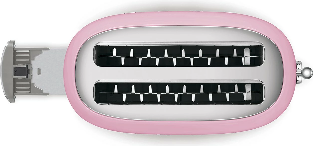 Toster retro 50's Style SMEG, 4 rezine, rožnat