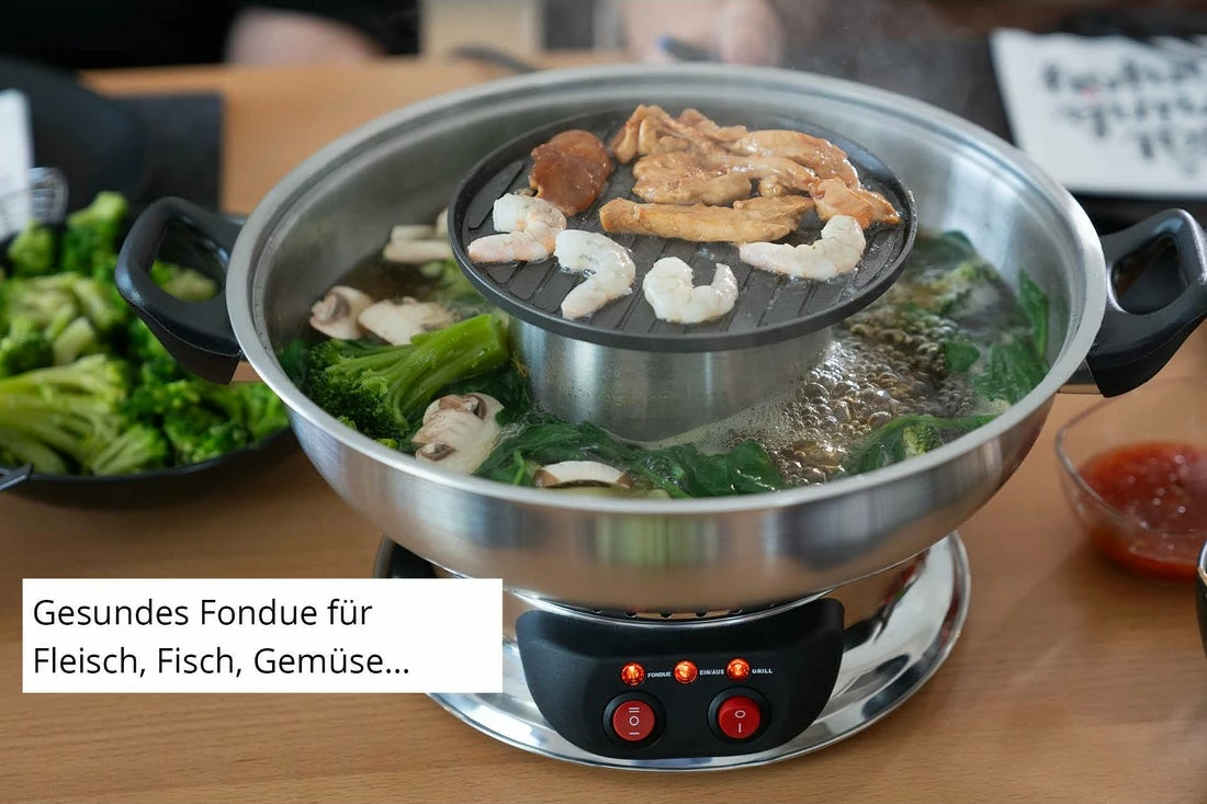 Set za fondue, 6 oseb, 2 L, črn, UNOLD 48746