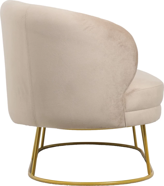 Dvosed, žamet bež-zlato, zlate kovinske noge, 135x75x85 cm Rony