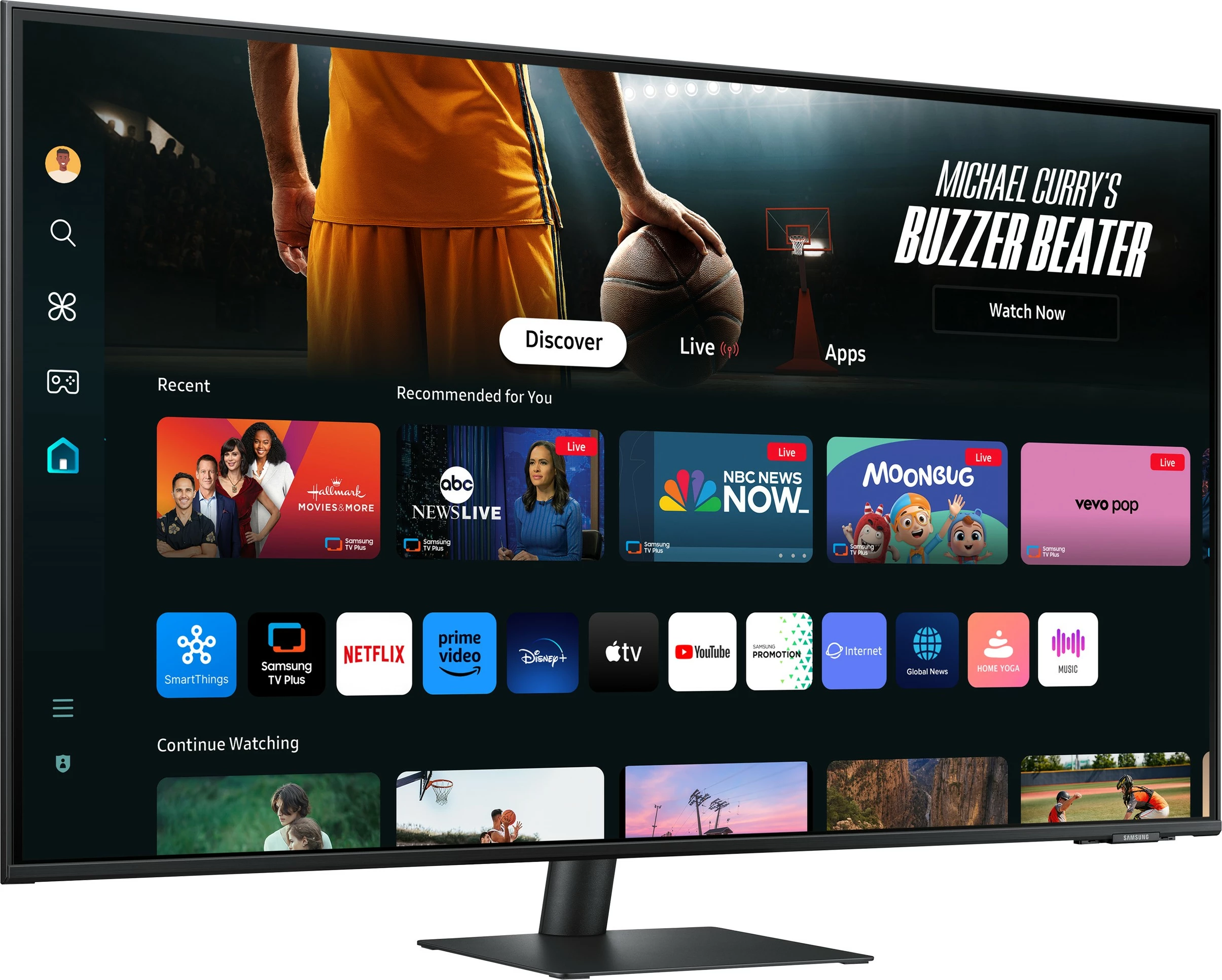 Monitor 43", 4K Ultra HD, LCD, črn Samsung M70D