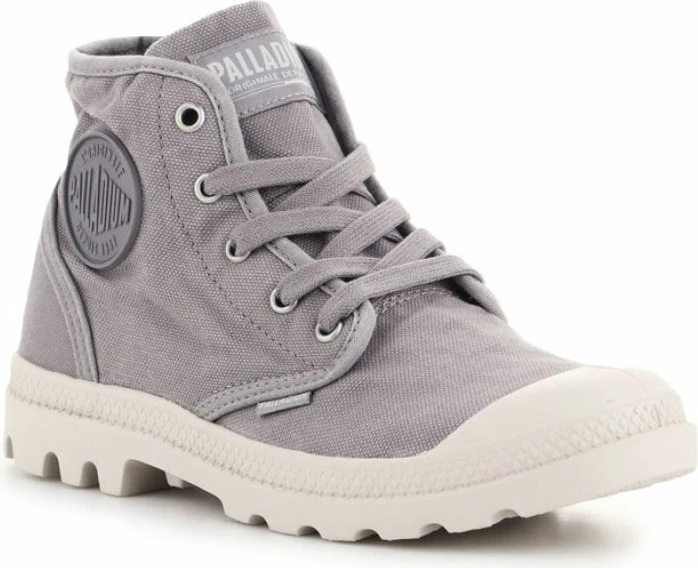 Čevlji Palladium US Pampa Hi za ženske, sivi