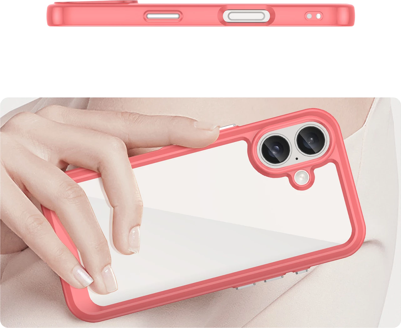 Ovitek za telefon Hurtel Outer Space za iPhone 16 Plus, rdeč