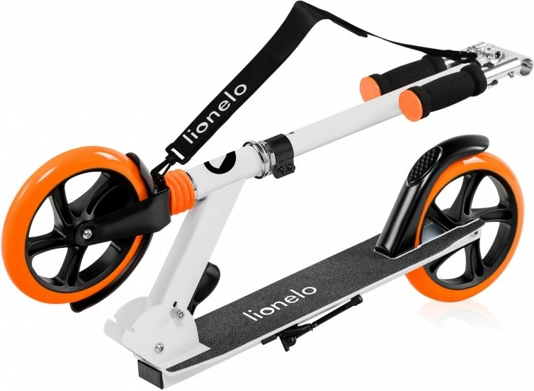 Trotinet za otroke in odrasle Lionelo Luca 51334, bel/oranžen