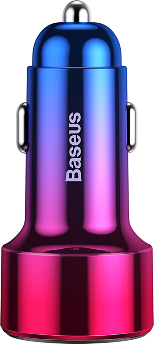 Polnilec za avto, 45W, 2 porta USB-C/USB-A, z zaslonom, roza in modra Baseus Magic Series PPS CCMLC20C-09