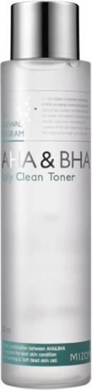 Eksfoliativni tonik za obraz Mizon AHA & BHA Daily Clean Toner, 150 ml