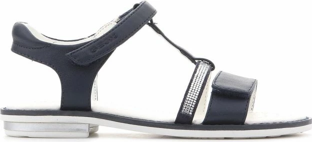 Sandali dihanja z okrasitvijo iz kristalov Geox, modri