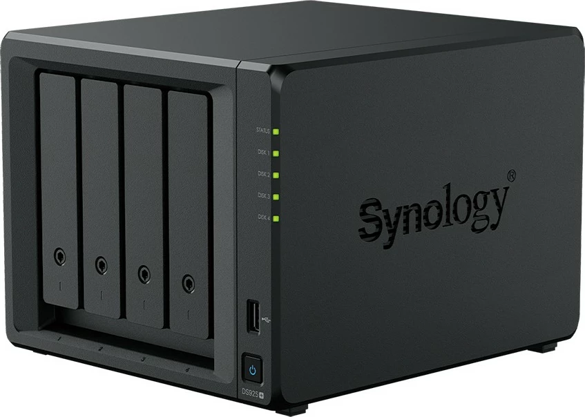 NAS Synology DS925+, 4 GB RAM, 4 lehtësi za diske, črn