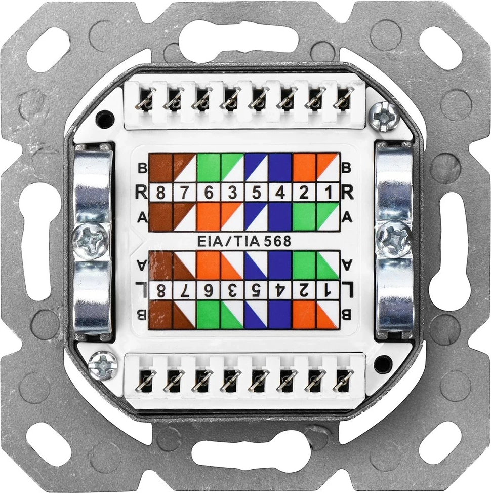Omrežna vtičnica CAT 6, 2xRJ-45, bela, DIGITUS DN-9006-N