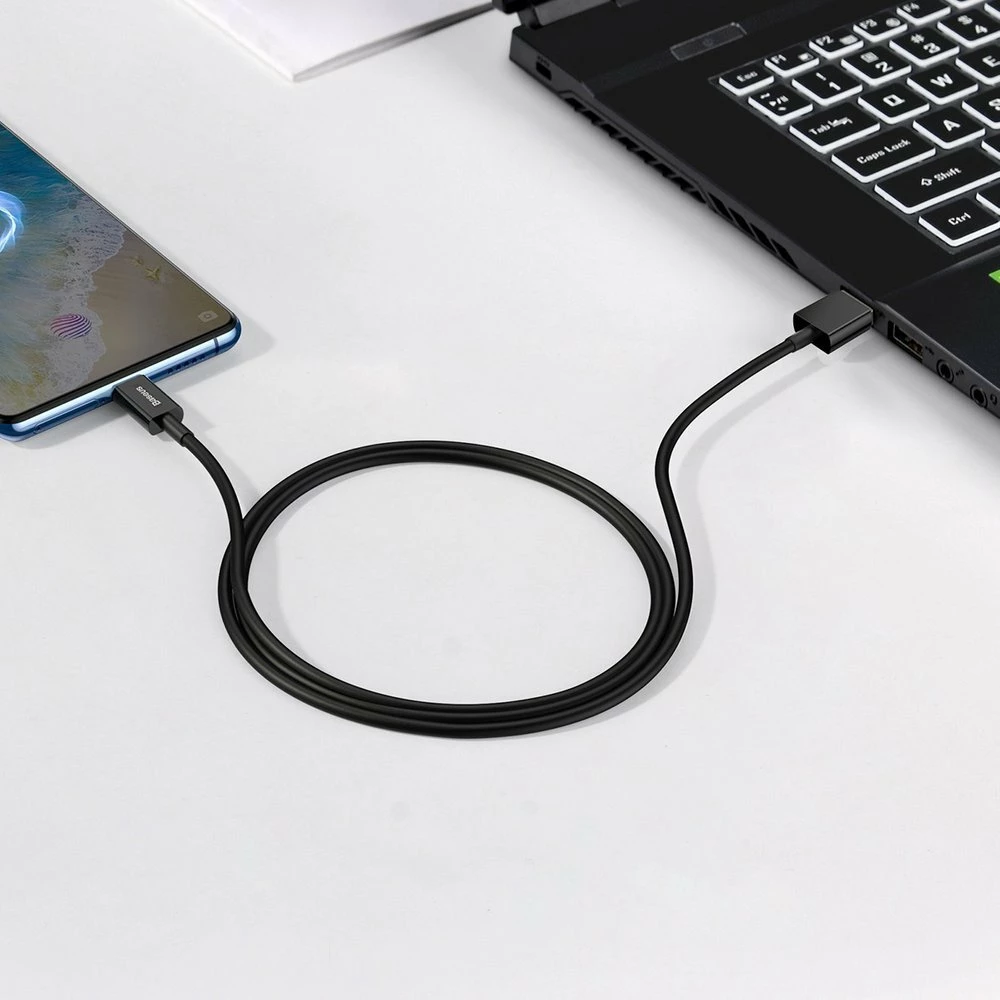 Kabel USB-A na micro USB, 1 m, 2A, črn - Baseus Superior CAMYS-01