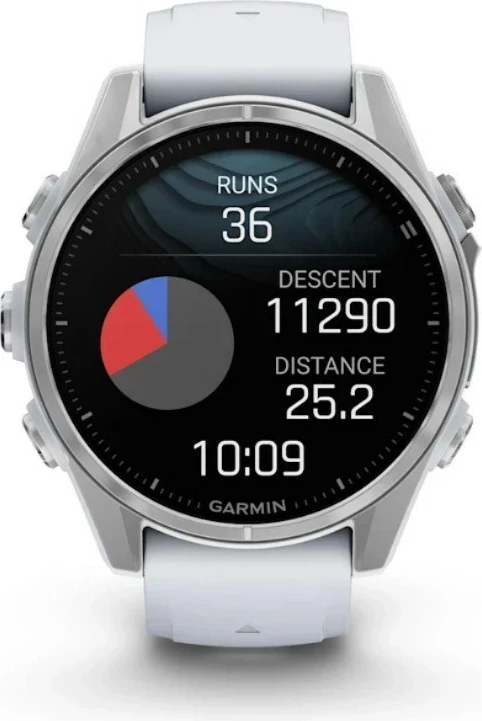 Pametna športna ura Garmin Fenix 8, 43 mm, AMOLED, 32 GB, GPS, srebrna