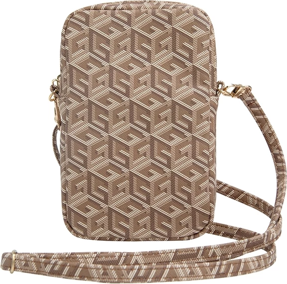 Ovitek za telefon Guess Zip GCube Bottom Stripe, rjav